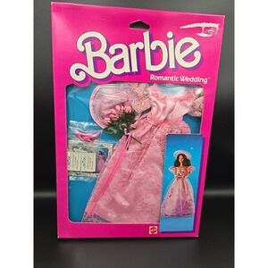 1986 Mattel Barbie Romantic Wedding Party‎ Dress Skipper Pink Outfit # 3105